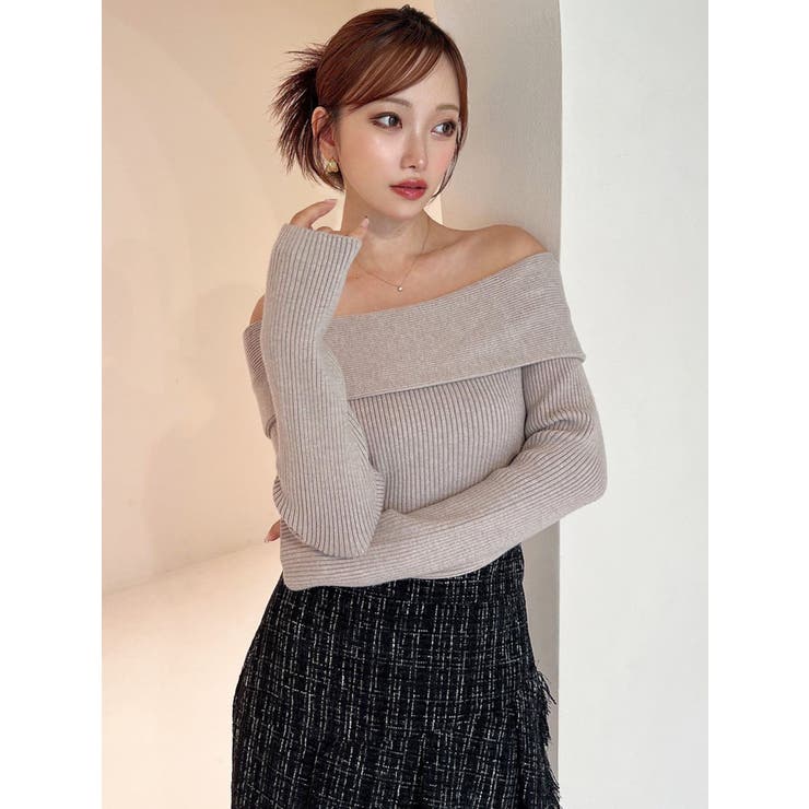 リブニットオフショルトップス | RESEXXY | 詳細画像8 