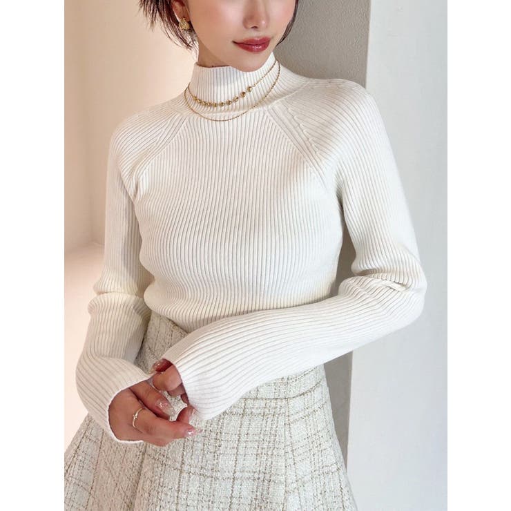 ホワイト | ハイネックベーシックニットトップス | RESEXXY