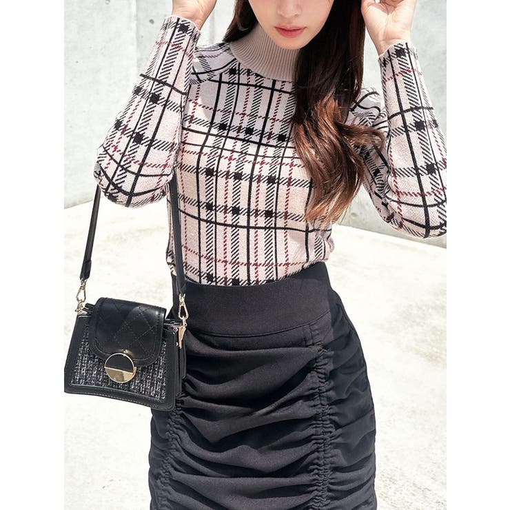 ベージュ | ハイネックベーシックニットトップス | RESEXXY