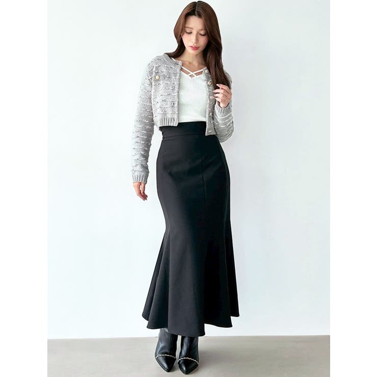 デコルテクロスニットトップス[品番：MKSW0067139]｜RESEXXY