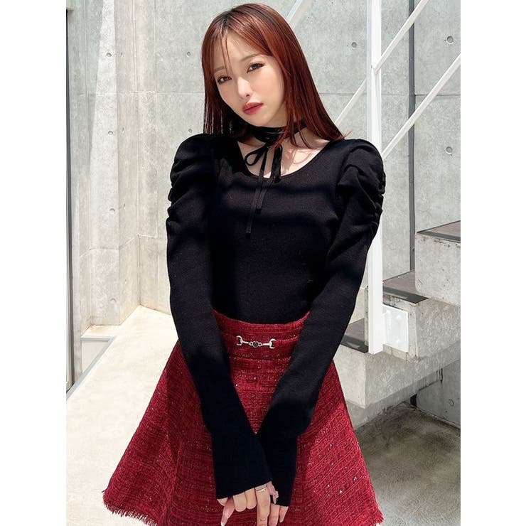 Rene トップス　ニット　/to be chic,foxey チョーカーデザインニットトップス[品番：MKSW0064993]｜RESEXXY