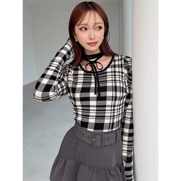 チョーカーデザインニットトップス[品番：MKSW0067050]｜RESEXXY