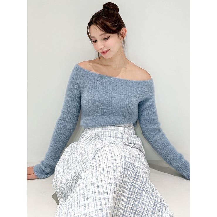 ミニシャギーワンショルニットトップス | RESEXXY | 詳細画像13 