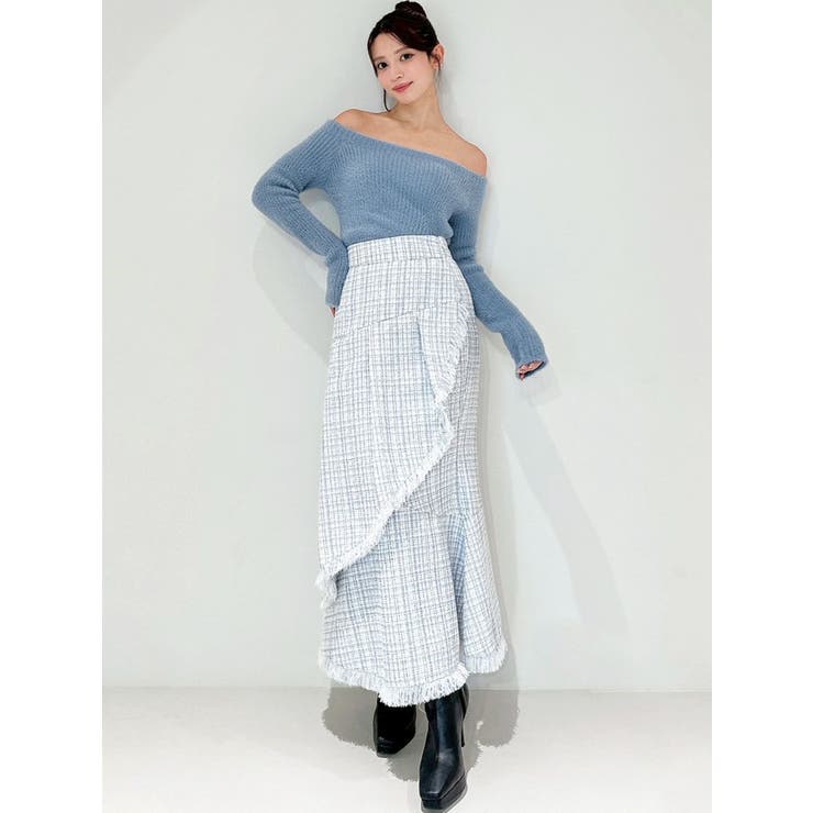 ミニシャギーワンショルニットトップス | RESEXXY | 詳細画像16 