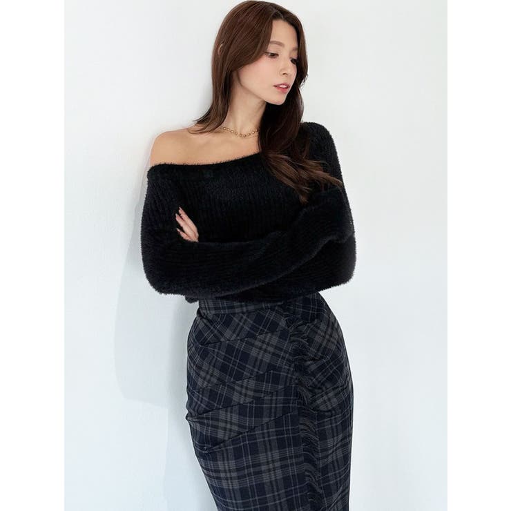 ミニシャギーワンショルニットトップス | RESEXXY | 詳細画像18 