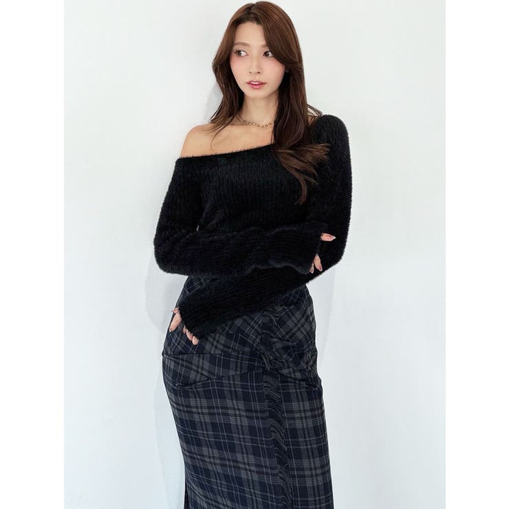 ミニシャギーワンショルニットトップス | RESEXXY | 詳細画像19 