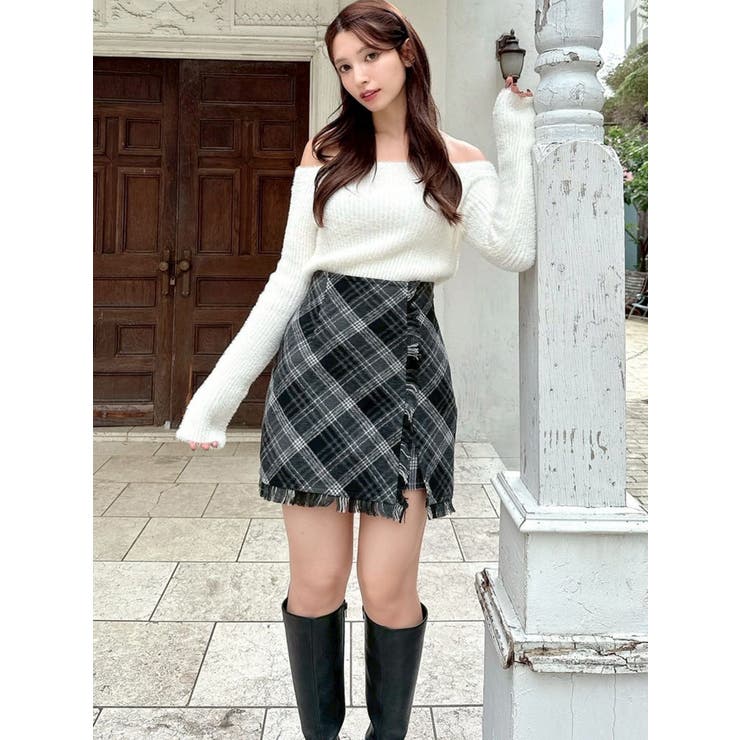 ミニシャギーワンショルニットトップス | RESEXXY | 詳細画像2 