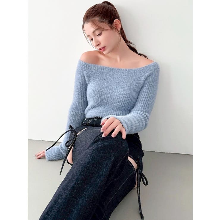 ミニシャギーワンショルニットトップス | RESEXXY | 詳細画像23 