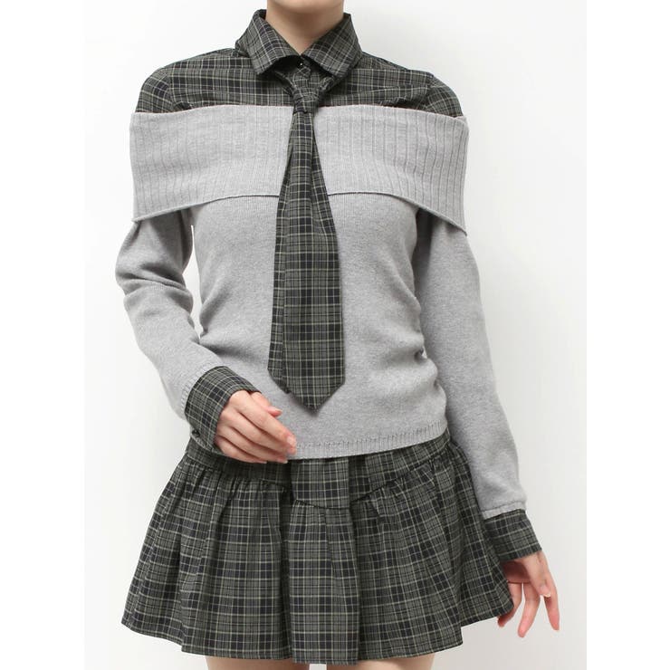 シャツレイヤードニットトップス | RESEXXY | 詳細画像45 