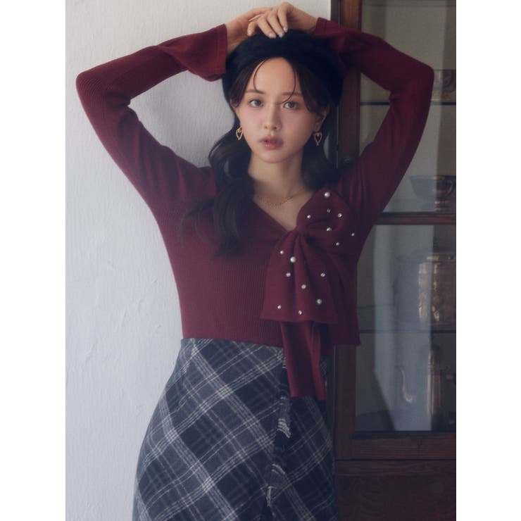 ビッグリボンニットトップス[品番：MKSW0067140]｜RESEXXY（リゼクシー