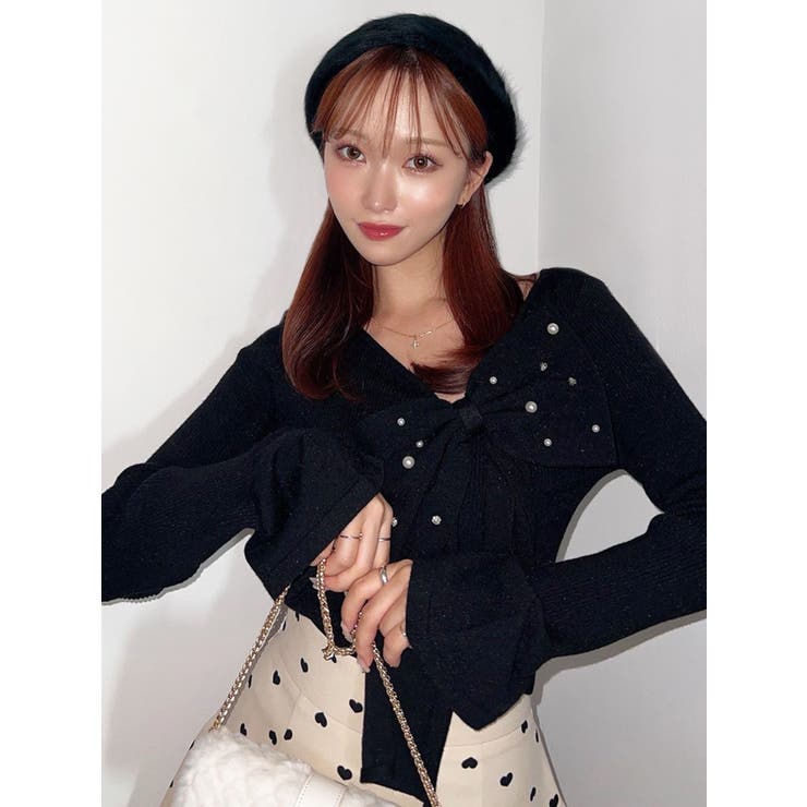 ビッグリボンニットトップス[品番：MKSW0067140]｜RESEXXY（リゼクシー