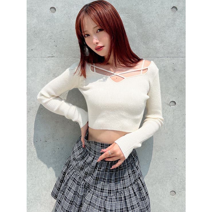 ナローストラップニットトップス[品番：MKSW0066580]｜RESEXXY