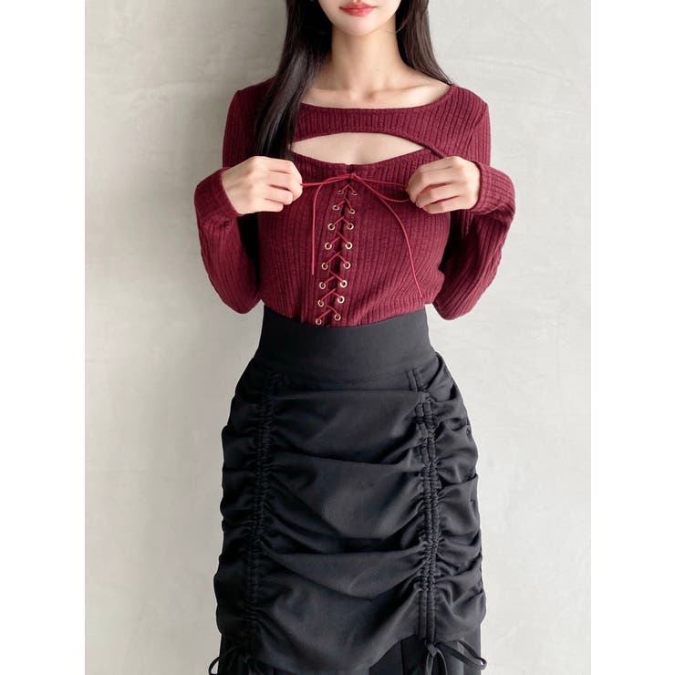 フロントレースアップカットトップス | RESEXXY | 詳細画像14 