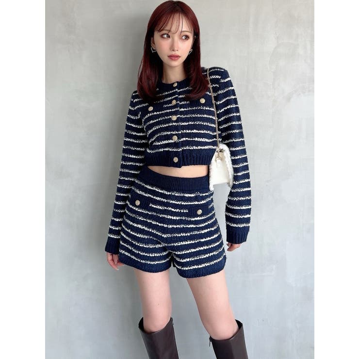 ツイードボーダーニットカーディガン【セットアップ着用可能】 | RESEXXY | 詳細画像15 