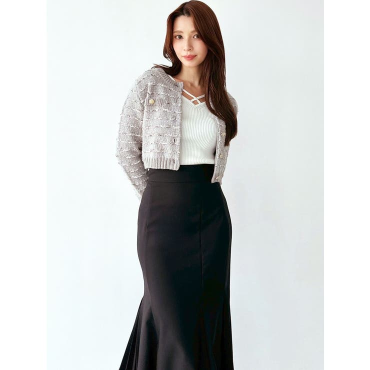 ツイードボーダーニットカーディガン【セットアップ着用可能】 | RESEXXY | 詳細画像22 