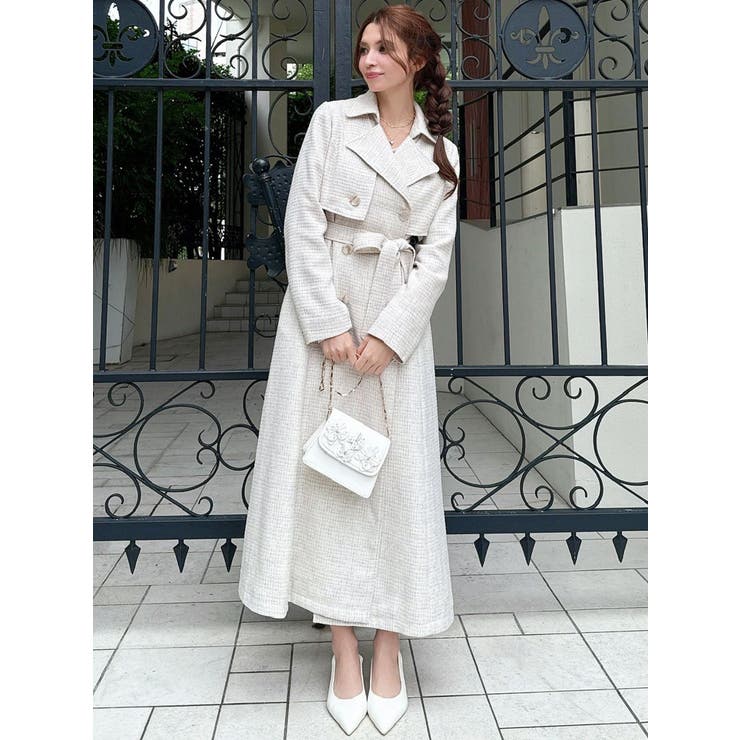 2WAYツイードレイヤードコート | RESEXXY | 詳細画像11 