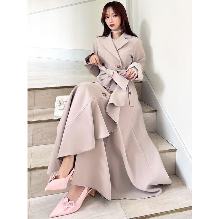 カスケードフレアロングコート | RESEXXY | 詳細画像10 