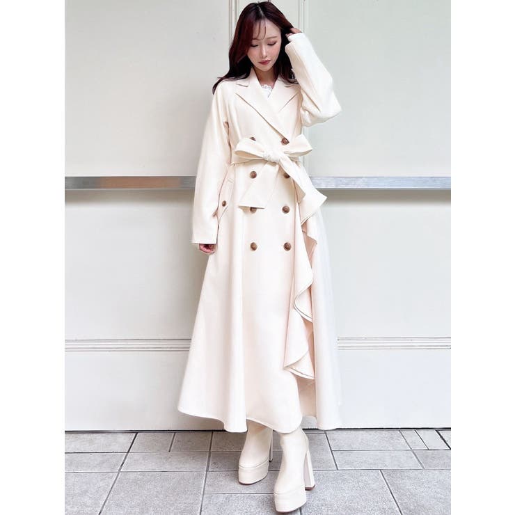 カスケードフレアロングコート | RESEXXY | 詳細画像18 