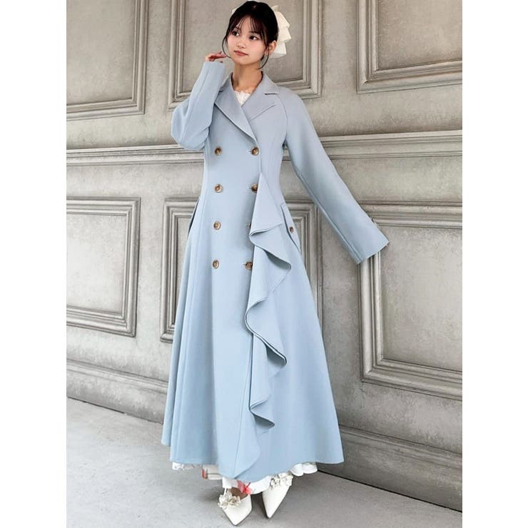 カスケードフレアロングコート | RESEXXY | 詳細画像4 