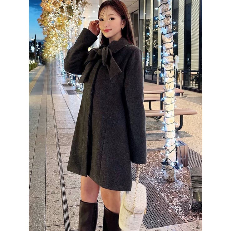 【追加生産分】ビッグリボンミディコート | RESEXXY | 詳細画像4 