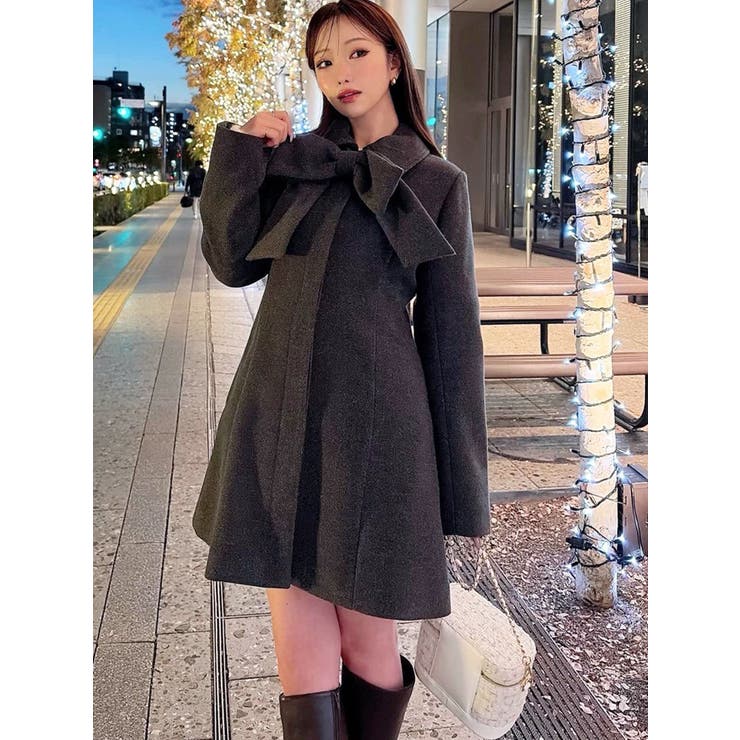 【追加生産分】ビッグリボンミディコート | RESEXXY | 詳細画像5 