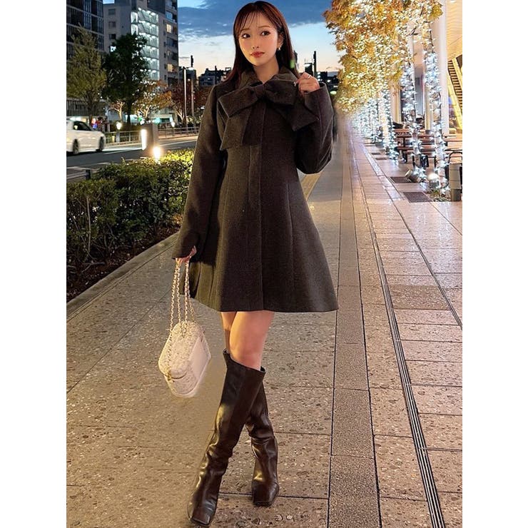 【追加生産分】ビッグリボンミディコート | RESEXXY | 詳細画像6 