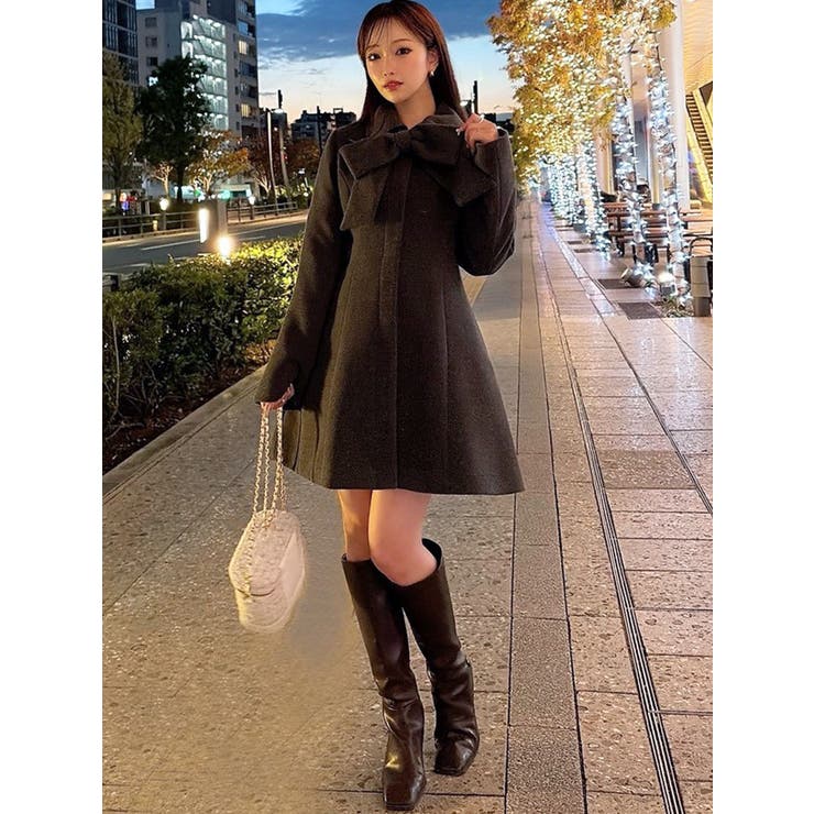 【追加生産分】ビッグリボンミディコート | RESEXXY | 詳細画像7 