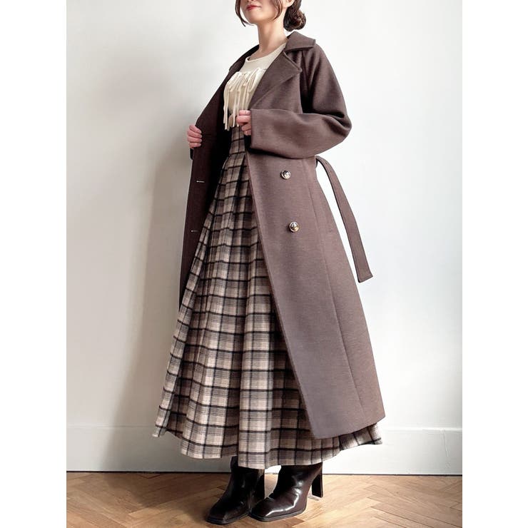 ブラウン | ウールライクロングコート | RESEXXY