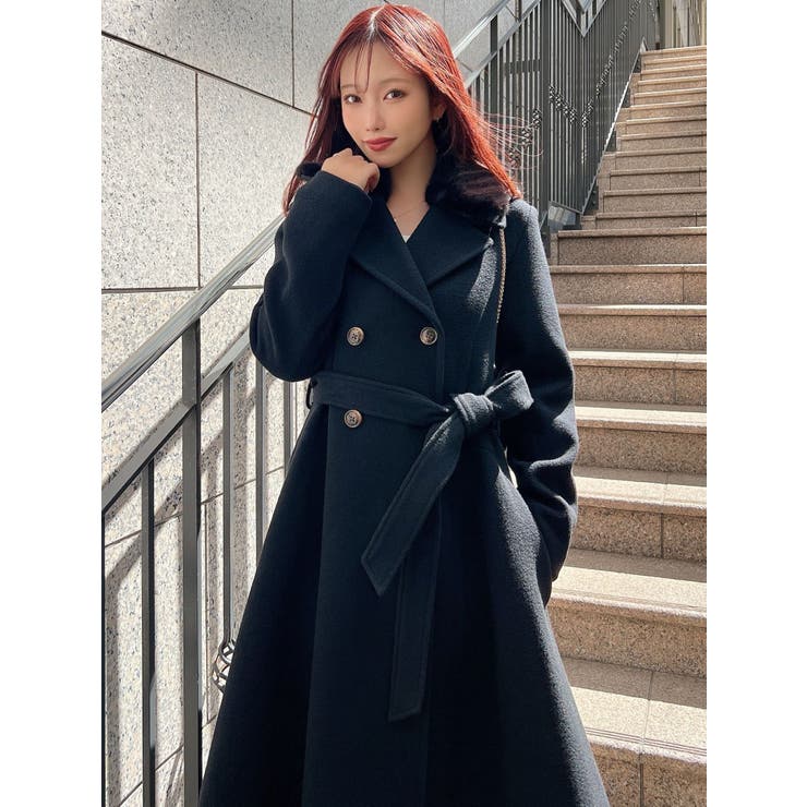 ショートビーバーウールロングコート | RESEXXY | 詳細画像11 