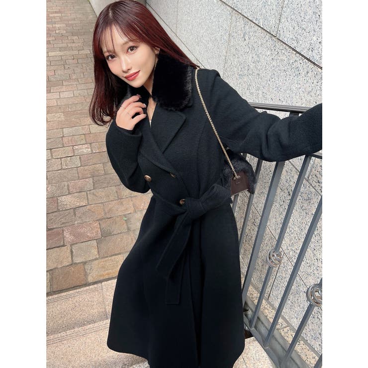 ショートビーバーウールロングコート | RESEXXY | 詳細画像12 