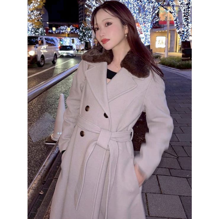 ショートビーバーウールロングコート | RESEXXY | 詳細画像3 