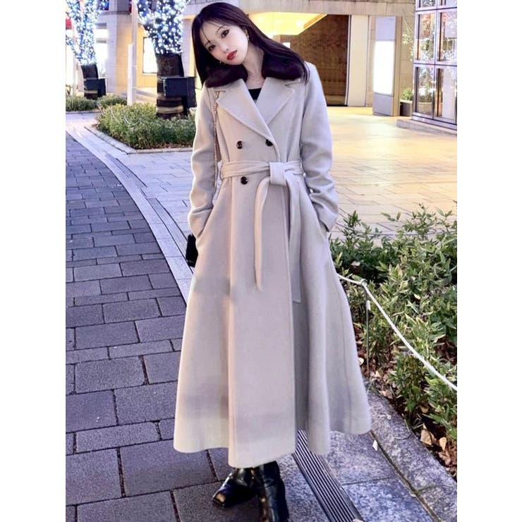 ショートビーバーウールロングコート | RESEXXY | 詳細画像4 