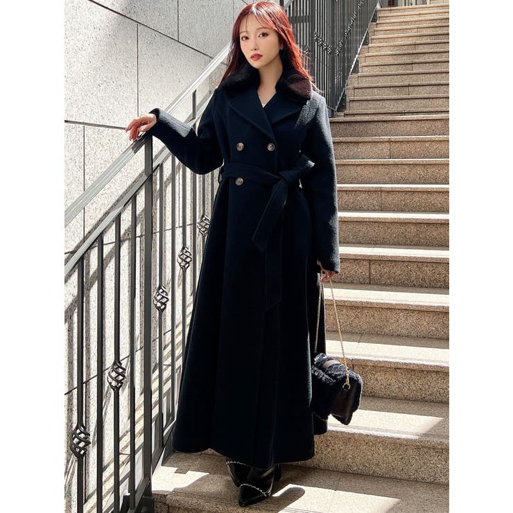 ショートビーバーウールロングコート | RESEXXY | 詳細画像9 