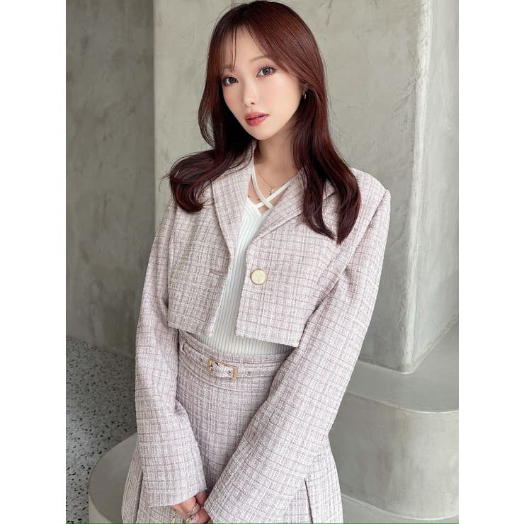 ツイードクロップドジャケット【セットアップ着用可能】 | RESEXXY | 詳細画像2 