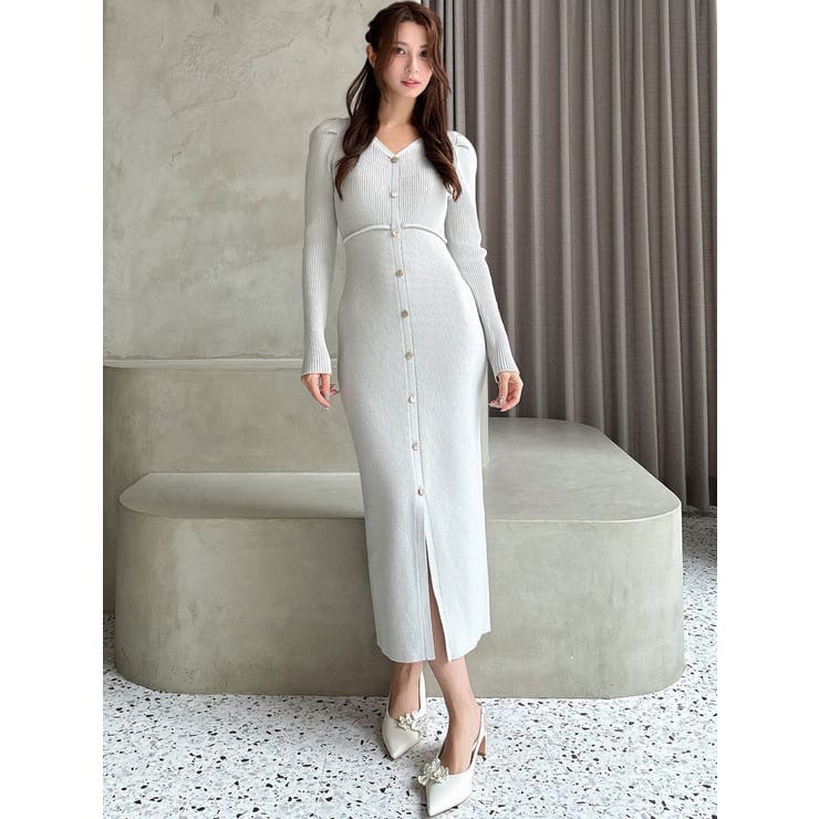 ゴールドボタンタイトニットワンピース | RESEXXY | 詳細画像13 