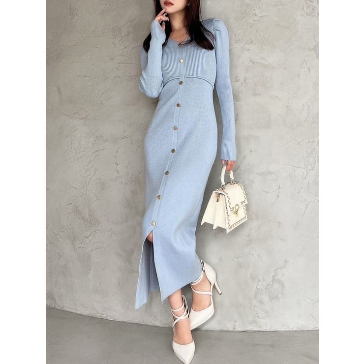 ゴールドボタンタイトニットワンピース | RESEXXY | 詳細画像22 