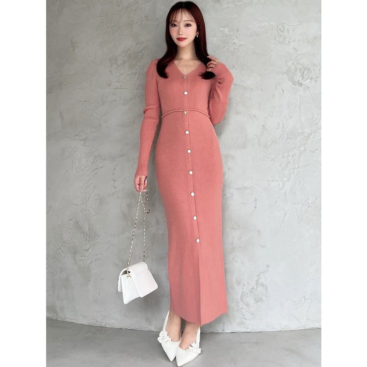 ゴールドボタンタイトニットワンピース | RESEXXY | 詳細画像3 