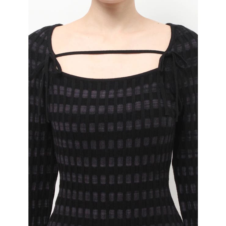 ジャガードチェックニットミニワンピース | RESEXXY | 詳細画像16 