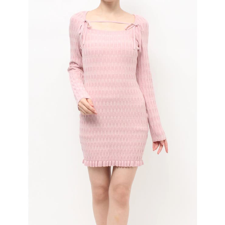 ジャガードチェックニットミニワンピース | RESEXXY | 詳細画像25 