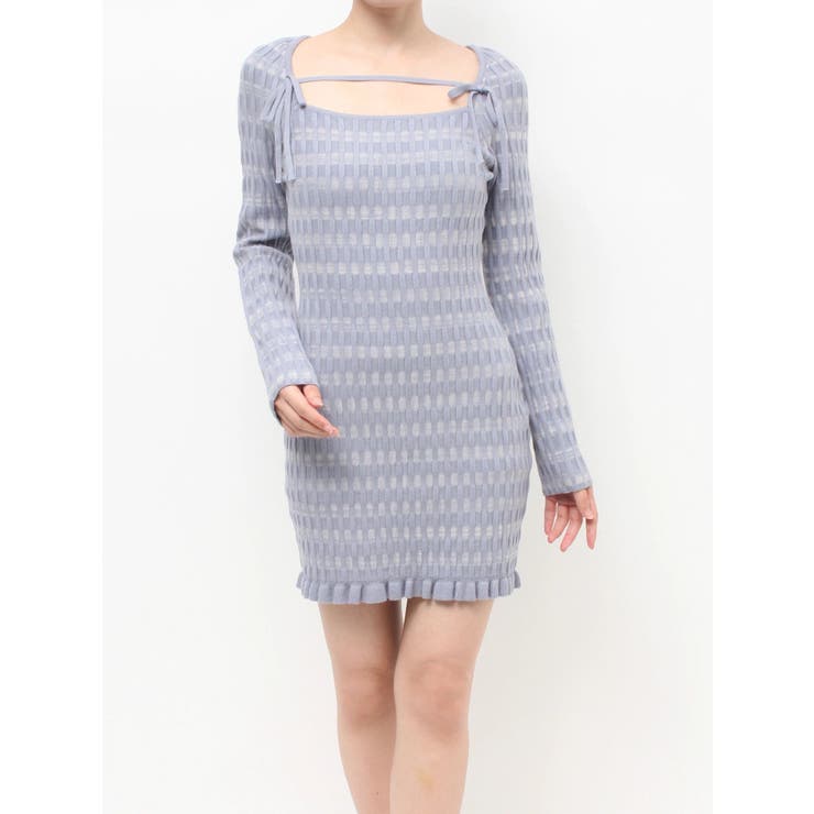 ジャガードチェックニットミニワンピース | RESEXXY | 詳細画像26 