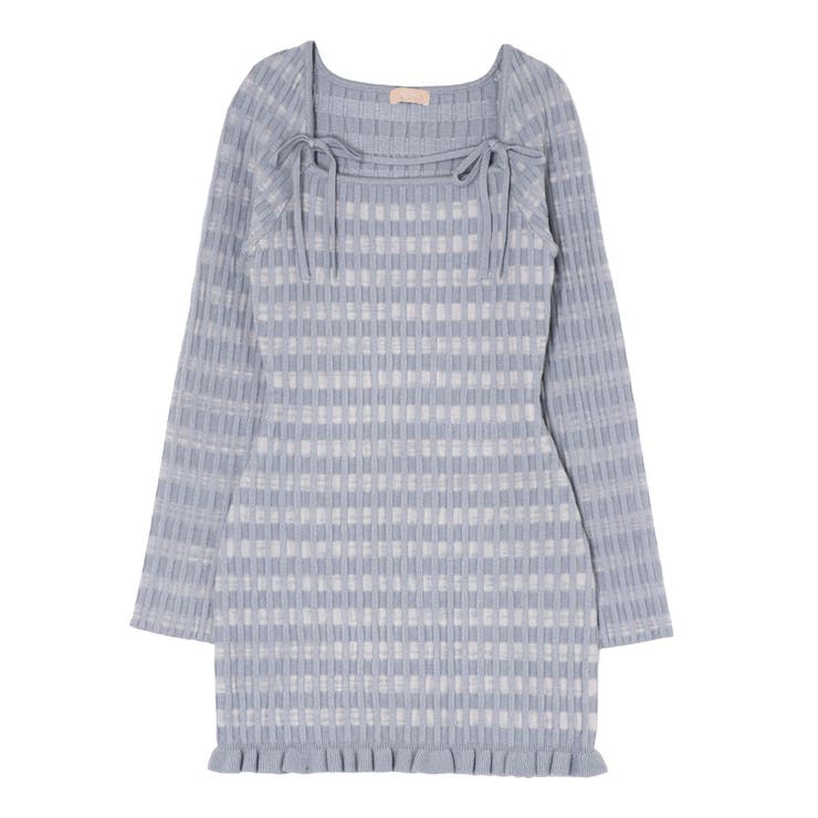 ジャガードチェックニットミニワンピース | RESEXXY | 詳細画像30 