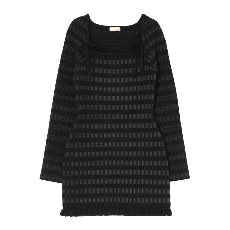 ジャガードチェックニットミニワンピース | RESEXXY | 詳細画像31 