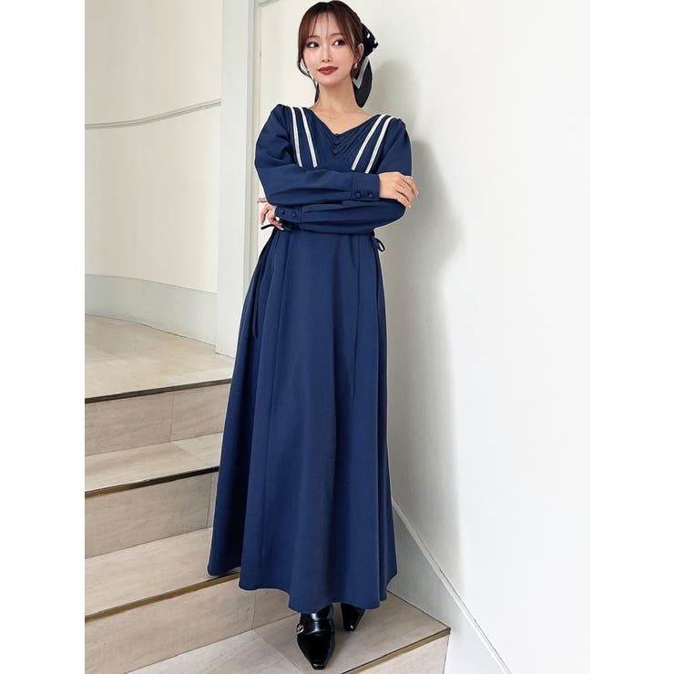 バイカラーピンタックフレアワンピース | RESEXXY | 詳細画像10 