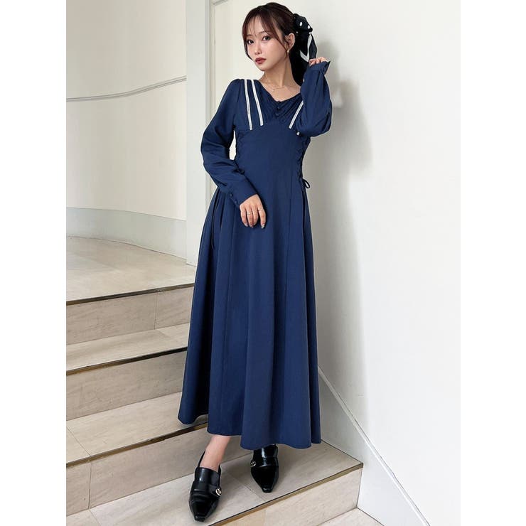 バイカラーピンタックフレアワンピース | RESEXXY | 詳細画像11 