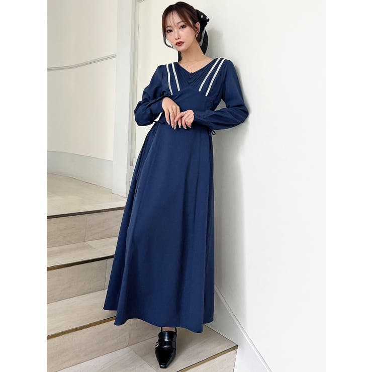 バイカラーピンタックフレアワンピース | RESEXXY | 詳細画像12 