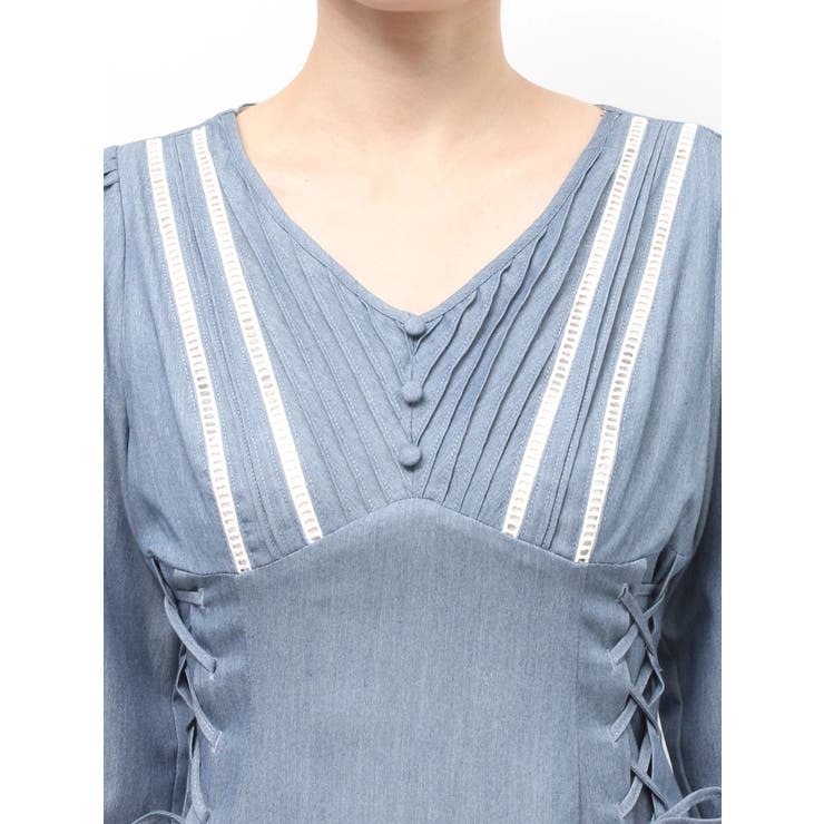 バイカラーピンタックフレアワンピース | RESEXXY | 詳細画像19 