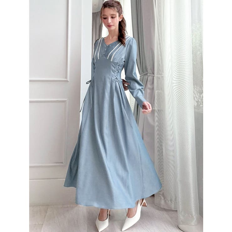 バイカラーピンタックフレアワンピース | RESEXXY | 詳細画像2 