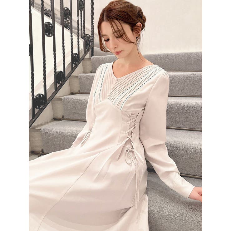 バイカラーピンタックフレアワンピース | RESEXXY | 詳細画像6 