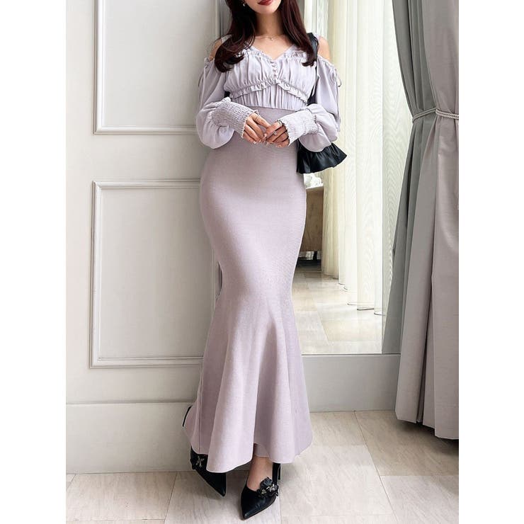 ラベンダー | バストギャザーマーメイドワンピース | RESEXXY