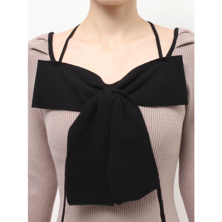 バイカラーフロントリボンニットミニワンピース | RESEXXY | 詳細画像19 